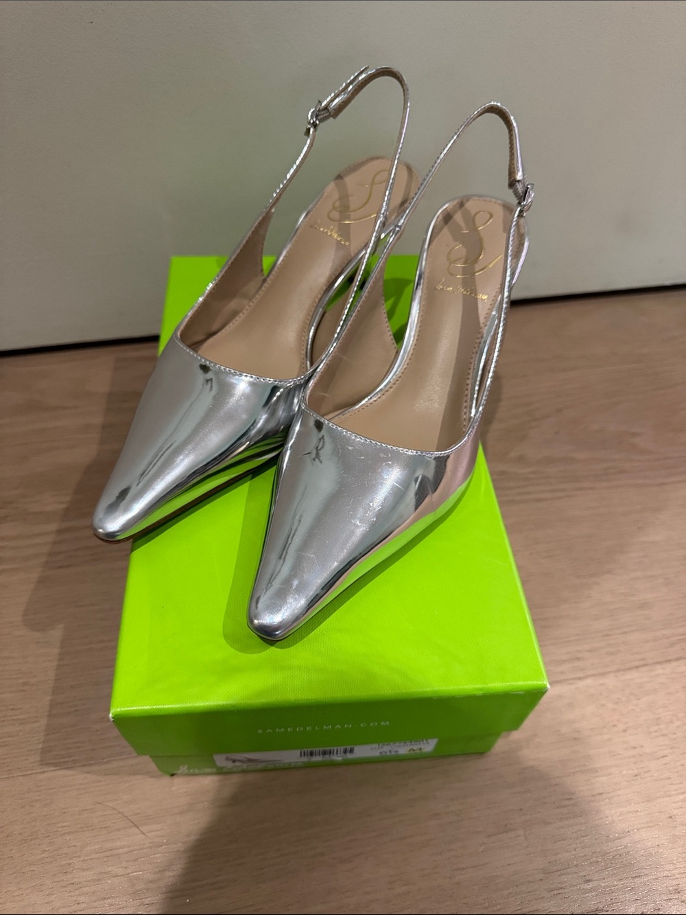 Sam Edelman Bianka Slingback Pumps - Silver